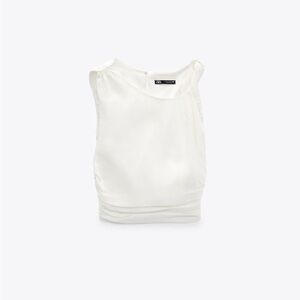NWT ZARA CROPPED STRETCH TOP
